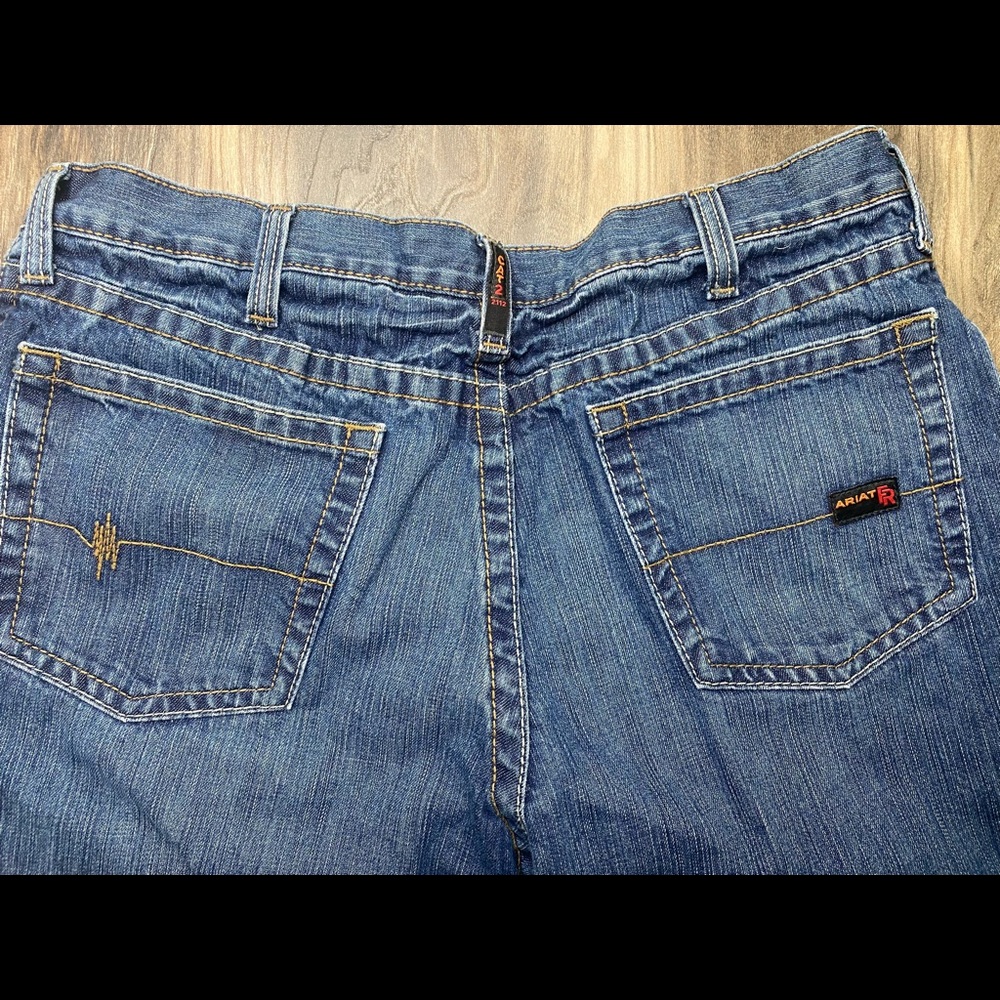 Ariat FR M4 low rise boot cut jeans work pants 38x34